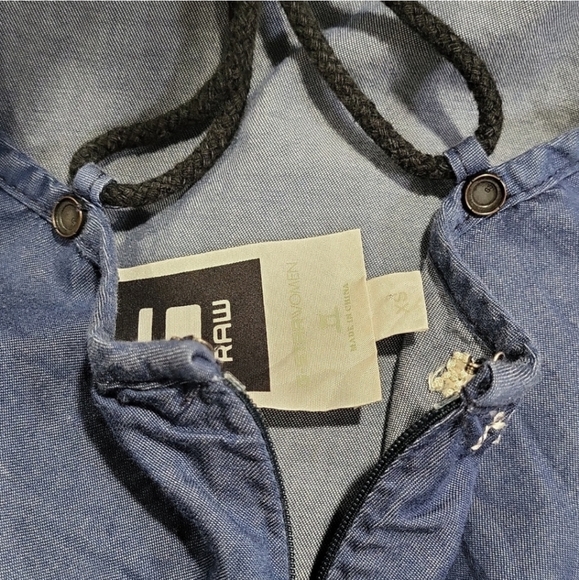 NWOT G-Star Raw Denim A-Line Chambray Nautical Halter Top - Picture 12 of 12